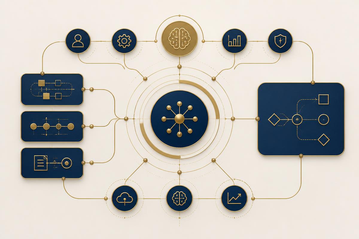 ITSM process orchestration workflow diagram